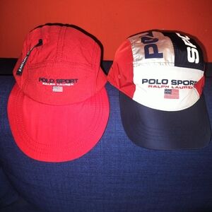 Vintage Polo Sport Ralph Lauren 5 Panel Hats O/S